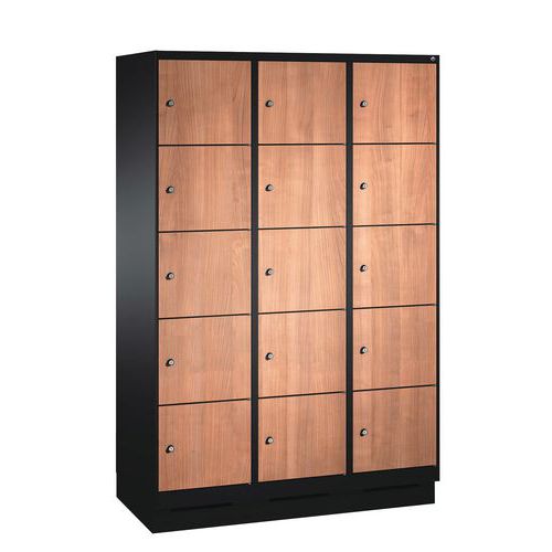 Vestiaire bois 10 à 15 cases Évolo I 2 à 3 colonnes largeur 40