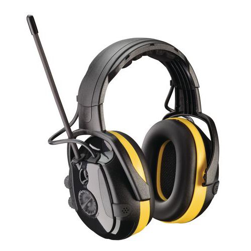 Casque Chantier Anti Bruit Avec Musique Casque antibruit électronique avec radio - Manutan.fr