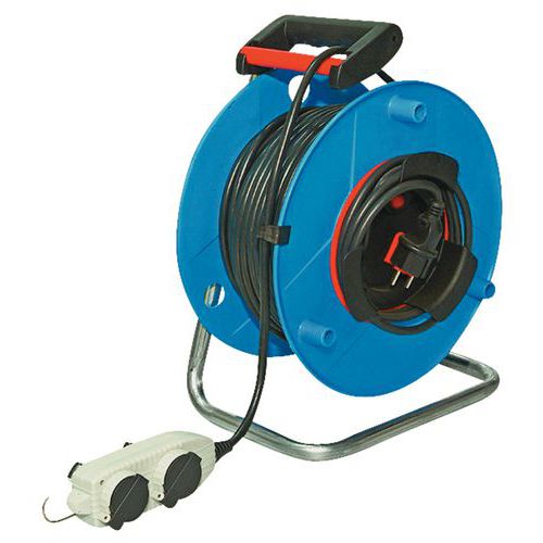 Enrouleur de câble électrique à tête mobile 40 m Manutan.fr