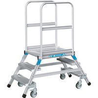 Escalier aluminium à palier avec accès 2 côtés - Zarges