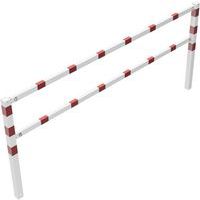 Barrière pour chemins piétons-Hauteur de genoux-Blanc/rouge-Schake