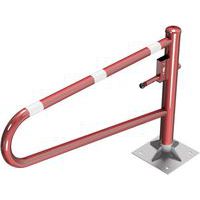 Barrière pivotante à cheviller serrure profilée-Rouge/Blanc-Schake