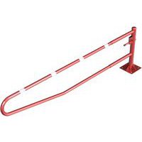 Barrière pivotante à cheviller blocage triangulaire-Rouge/Blanc-Schake