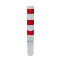 Borne d arrêt fixe à bétonner avec capuchon soudé-Rouge/Blanc-Schake