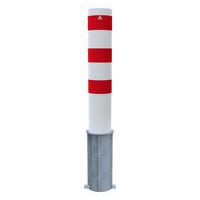 Borne en tube acier amovible sans verrou - Blanc/Rouge - Schake