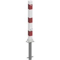 Poteau à bétonner platine bandes réfléchissantes 2 anneaux-Schake