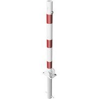 Poteau serrure profilée à bétonner 2 bandes - Blanc/Rouge - Schake