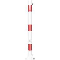 Poteau blocage à cheviller platine 2 anneaux - Blanc/Rouge - Schake