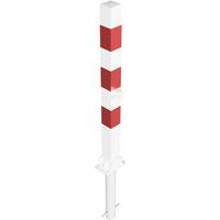 Poteau rabattable à bétonner réfléchissant serrure cylindre - Schake