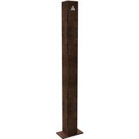 Poteau décoratif corten, stationnaire à cheviller platine-Schake