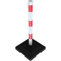 Poteau support chaîne tube acier galvanisé à chaud-Blanc/Rouge-Schake