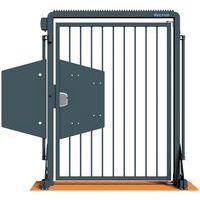 Porte mobile noir porte de secours V-Door-Steelplate-Schake