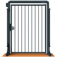 Porte mobile treillis à double barre poignée V-Door-Steelplate-Schake