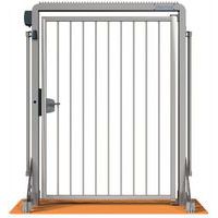 Porte mobile clôture de chantier avec poignée V-Door-Steelplate-Schake