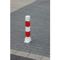 Poteau de dissuasion rabattable blocage triangulaire 2 anneaux-Schake