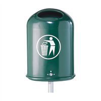 Poubelle à déchets ovale avec revêtement sans pied-support - Schake