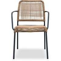 Fauteuil de jardin empilable en corde et acier - City Garden