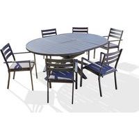 Ensemble repas en aluminium avec rallonge papillon - DCB Garden
