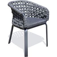 Fauteuil de jardin en corde tissée et aluminium - Paris Garden