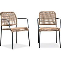 Fauteuil de jardin en corde et acier - Lot de 2 - City Garden