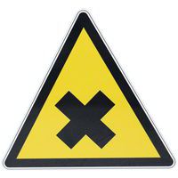 Panneau danger - Matières nocives ou irritantes - Aluminium - 200 mm