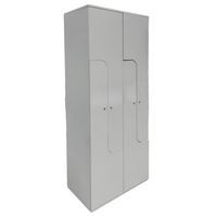 Vestiaire reconditionné 2 colonnes 4 cases portes L - Gris