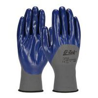 Gants tricotés polyester enduction 3/4 nitrile - Bleu/Gris - G-TEK