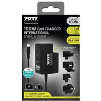 Alimentation notebook 100W GaN Universel plug de voyage - Port Connect