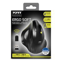 Souris ergo Bluetooth rechargeable Ergo Soft - Droitier - Port Connect