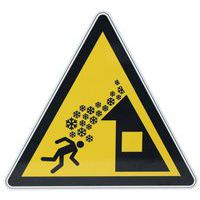 Panneau danger - Chute de neige du toit - Aluminium - 200 mm