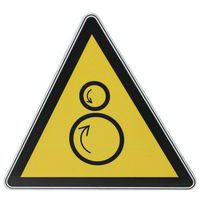 Panneau danger - Rouleaux contrarotatifs - Aluminium