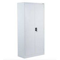 Armoire haute reconditionnée à portes battantes - Grise