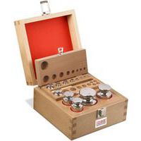 Coffret bois de poids en acier inoxydable - OIML F1 - Timber
