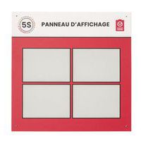 Panneau d'affichage Blanc et Rouge - Paperflow