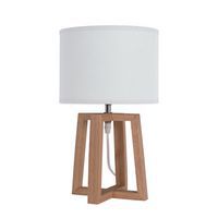 Lampe de bureau en bois et tissu Beker - Meet By Paperflow