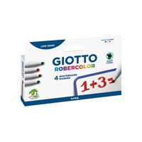Lot 4 marqueurs effaçables à sec robercolor pointe biseautée - Giotto