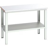 Banc Cubio acier avec étagère - 1500x900x740-1140mm - Bott