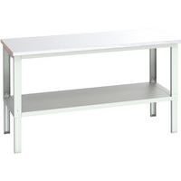 Banc Cubio acier avec étagère - 2000x900x740-1140mm - Bott