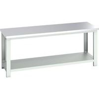 Banc Cubio acier inoxydable avec étagère - 2000x750x840mm - Bott
