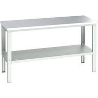 Banc Cubio acier inoxydable avec étagère - 2000x900x740-1140mm - Bott