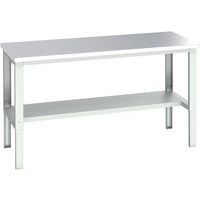 Banc Cubio acier inoxydable mi-étagère - 2000x900x740-1140mm - Bott