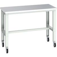 Banc Cubio sur roues acier inoxydable - 1500x750x840-1140mm - Bott