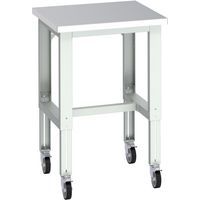 Banc Cubio sur roues acier inoxydable - 750x750x840-1140mm - Bott