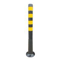 Poteau de délimitation flexible - Noir et jaune - Brandsafe