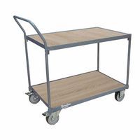 Chariot 2 plateaux bois - Capacité 250 kg - Manutan Expert