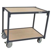 Chariot plateaux bois pour bacs - Capacité 250 kg - Manutan Expert