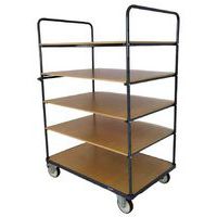 Chariot haut 5 plateaux bois - Force 400 à 500 kg - Manutan Expert