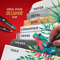 Lot de 6 marqueurs peinture acrylique Sharpie pointe pinceau - Sharpie