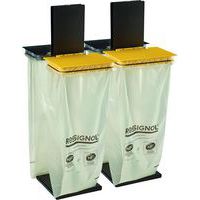 Support sac sur poteau avec couvercle Rollec - 4x110l - Rossignol