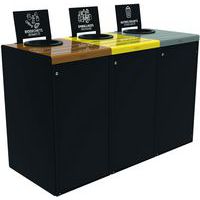 Meuble de tri restaurant collectif Alitri - 3 flux - 110L - Rossignol